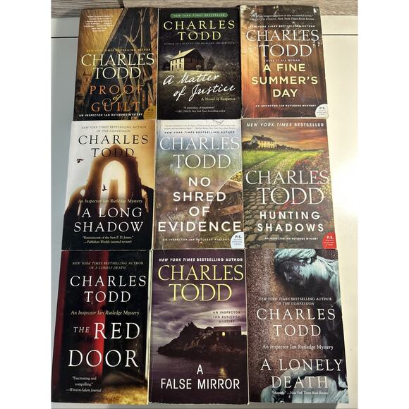 9 Charles Todd Ian Rutledge Mysteries Detective Mystery Fiction Paperback - Picture 1 of 16